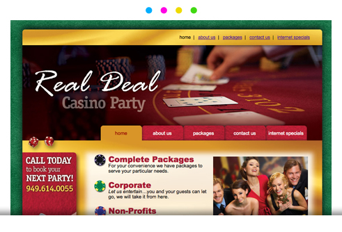 Website for Real Deal Casino Party